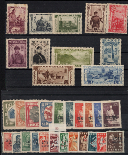 Latvia, Lithuania, Mongolia, Finland, Stock of Stamps