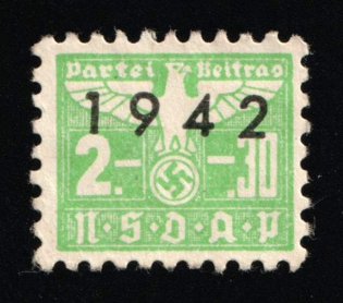 1942 'NSDAP', Party Contribution, Third Reich, Germany, Revenue