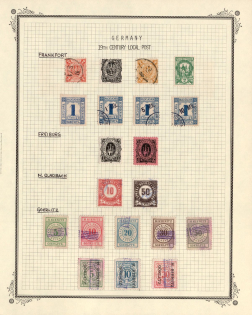 1886-87 Frankfurt (Main), Freibur (Breisgau), Gorlitz, Germany Local Post, Private City Mail