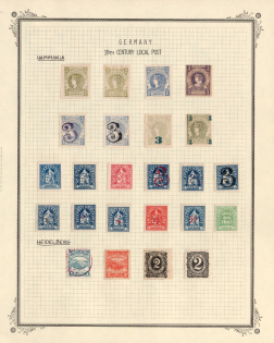 1886-87 Hamburg, Heidelberg, Germany Local Post, Private City Mail