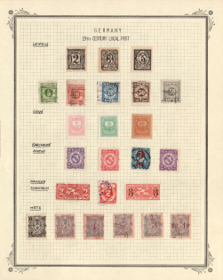 1886 Liepzig, Karlsruhe, Mainz, Metz, Germany Local Post, Private City Mail