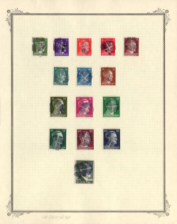 1945 Liechtenstein Local Issue, Germany, Overprint on Hitler's head