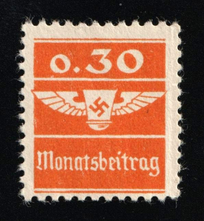 0.3pf Reich Monthly Сontribution, Third Reich, Germany (MNH)
