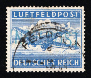 1944 Island Leros, Reich Military Mail Fieldpost Feldpost `INSELPOST`, Germany (Mi. 11 A a, Canceled, CV $960)