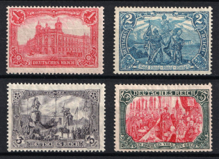 1915-19 German Empire, Germany (Mi. 94 B II - 97 B II, Full Set, CV $30)