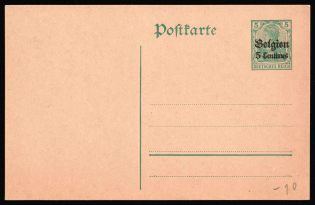 1914 Belgium, German Occupation, Germany, 5c Postal Stationery Postcard (Mint)