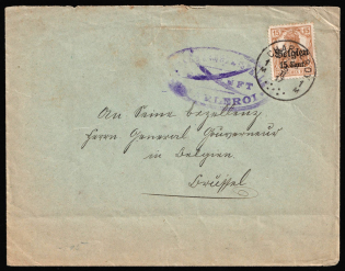 1917 (8 Feb) Belgium, German Occupation, Germany, Censored Cover from Charleroi to Brussels franked with 15c