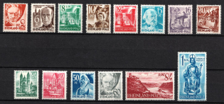 1948 Rhineland-Palatinate, French Zone of Occupation, Germany (Mi. 16 - 29, Full Set, CV $20)