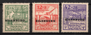 1946 Eilenburg (Saxony), Germany Local Post (Mi. IV A - VI A, Unofficial Issue, Full Set, CV $30)