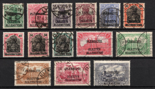 1920 Joining of Olsztyn, Germany (Mi. 1 - 14, Full Set, Used, CV $80)
