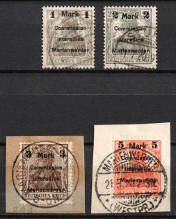 1920 Joining of Marienwerder, Germany (Mi. 22 - 25, Full Set, Used, CV $160)