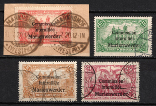 1920 Joining of Marienwerder, Germany (Mi. 26 - 29, Full Set, Used, CV $50)