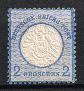 1872 2gr German Empire, Large Breast Plate, Germany (Mi. 20, CV $40)