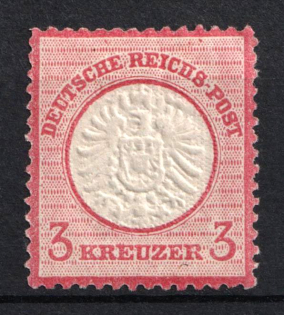 1872 3kr German Empire, Large Breast Plate, Germany (Mi. 25, CV $40)