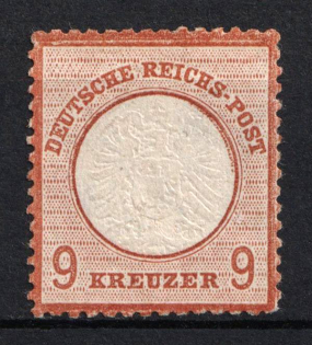 1872 9kr German Empire, Large Breast Plate, Germany (Mi. 27 a, CV $240)