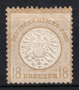 1872 18kr German Empire, Large Breast Plate, Germany (Mi. 28, CV $60)
