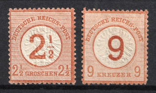 1874 German Empire, Germany (Mi. 29, 30, Full Set, CV $110)