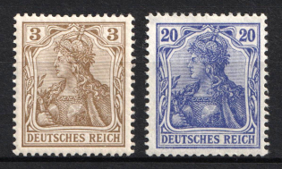1902 German Empire, Germany (Mi. 69 a, 72 a, CV $50)