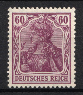 1905-13 60pf German Empire, Germany (Mi. 92 I, CV $960, MNH)