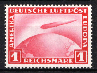 1931 1m Weimar Republic, Germany, Airmail (Mi. 455, Full Set, CV $140, MNH)