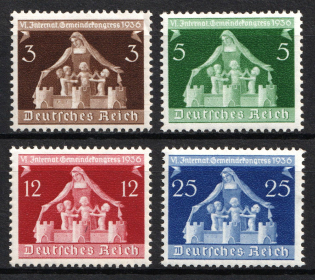 1936 Third Reich, Germany (Mi. 617 - 620, Full Set, CV $30, MNH)