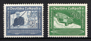1938 Third Reich, Germany, Airmail (Mi. 669 - 670, Full Set, CV $70, MNH)