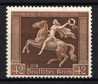 1938 42pf Third Reich, Germany (Mi. 671 y, Full Set, CV $180, MNH)