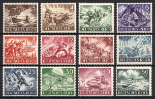 1943 Third Reich, Germany, Wehrmacht (Mi. 831 - 842, CV $30, MNH)
