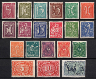 1921-22 Weimar Republic, Germany (Mi. 177 - 196, Full Set, CV $70)
