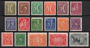 1921-22 Weimar Republic, Germany (Mi. 178, 180 - 189, 191 - 196, CV $30)