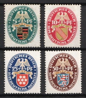 1926 Weimar Republic, Germany (Mi. 398 Y - 401 X, Full Set, CV $80)