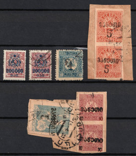 Georgia, Russia, Civil War, Small Stock of Stamps
