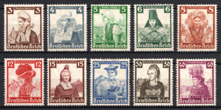 1935 Third Reich, Germany (Mi. 588 - 597, Full Set, CV $50)