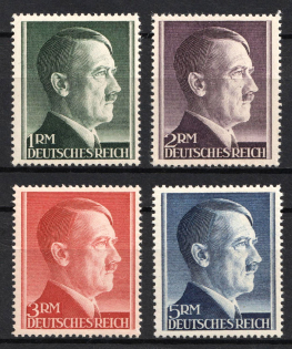 1944 Third Reich, Germany (Mi. 799 B - 802 B, Full Set, CV $40)