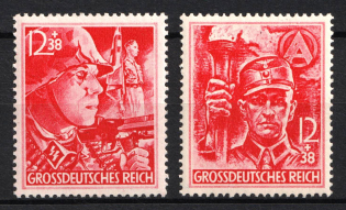 1945 Third Reich, Germany (Mi. 909 - 910, Full Set, CV $30)