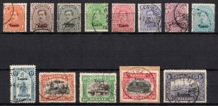 1920-21 Eupen, Belgium, German Occupation, Germany (Mi. 1 - 11, 15 - 16, Used, CV $70)