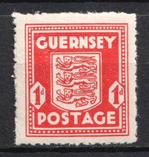 1943 1p Guernsey, German Occupation, Germany (Mi. 2 bv, Signed, CV $30, MNH)