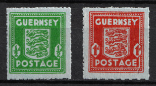 1942 Guernsey, German Occupation, Germany (Mi. 4 - 5, Full Set, CV $50, MNH-MVLH)