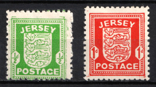 1941-42 Jersey, German Occupation, Germany (Mi. 1 y - 2 y, Full Set, CV $30, MNH)