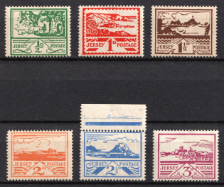 1943-44 Jersey, German Occupation, Germany (Mi. 3 - 8, Full Set, CV $50, MNH-MVLH)
