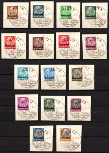 1940 Lorraine on piece, German Occupation, Germany (Mi. 1 - 16, Full Set, Used, CV $40)