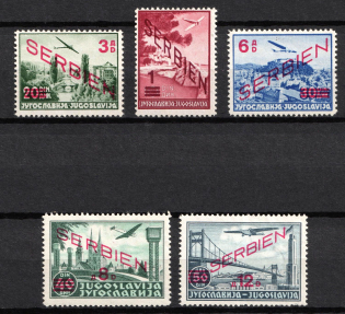 1941 Serbia, German Occupation, Germany, Airmail (Full Set)