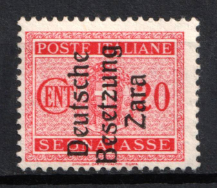 1943 20c Zadar, German Occupation, Germany, Official Stamp (Mi. 3, CV $80)