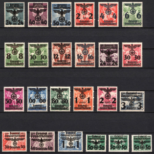 1940 General Government, Germany (Mi. 14 - 34, 36, 38 - 39, CV $90)