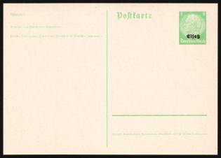 1940 5pf Alsace, German Occupation, Germany, Postal Stationery Postcard (Mint)
