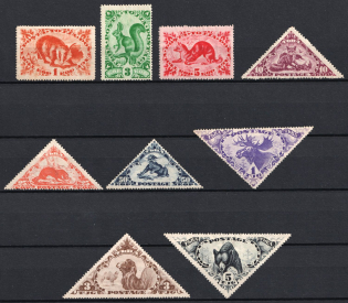 1935 Tannu Tuva, Russia (Zv. 71 - 77, 79 - 80, CV $45)