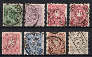 1875-79 German Empire, Germany (Mi. 31 a - 36 a, Full Set, CV $380, Used)