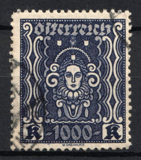 1922 1000r Austria (Perforation 11.5, Used)