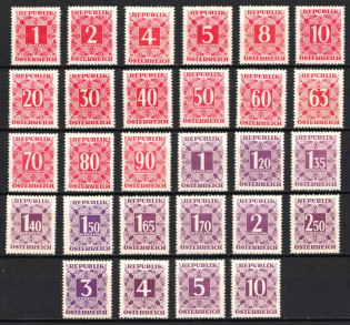 1949 Austria, Postage Due Stamps (Full Set)