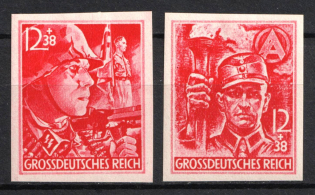 1945 Third Reich, Germany (Full Set, Imperforate, Signed)